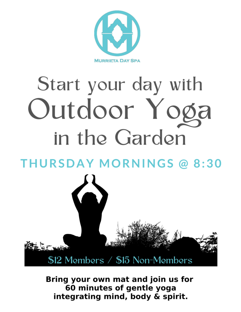Start your day with outdoor yoga in the garden! Thursday mornings @ 8:30am. $12 Members / $15 Non-Members. Bring your own mat and join us for 60 minutes of yoga integrating mind, body & spirit.