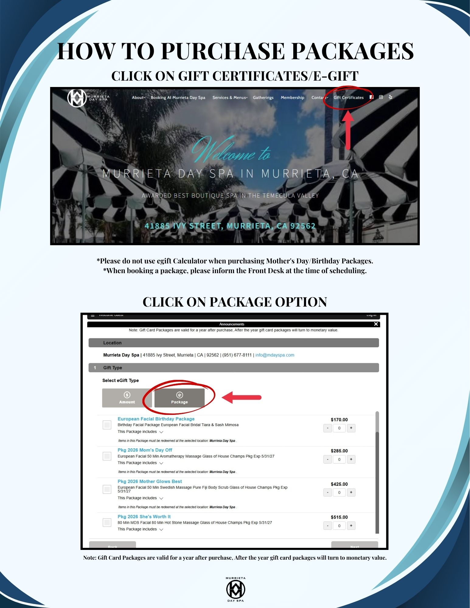 How to purchase Packages