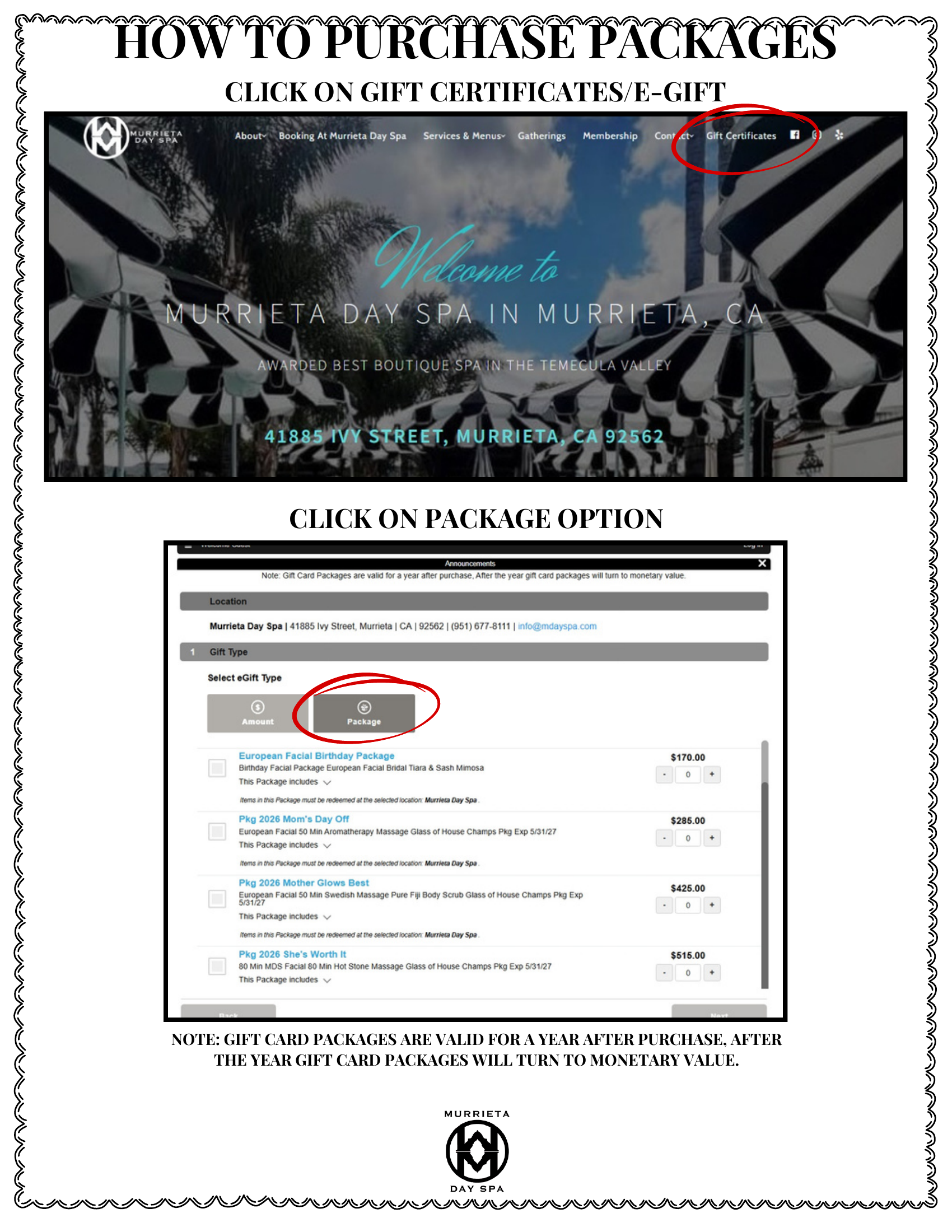 How to purchase Packages