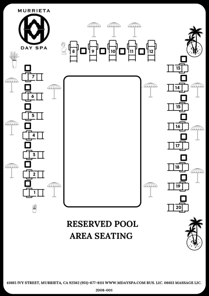 Layout of daybeds