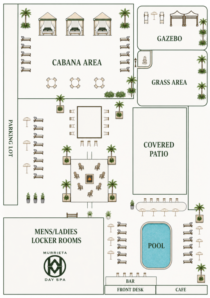 Layout of spa